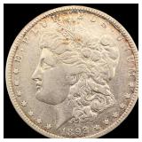 1892-S Silver Morgan Dollar ABOUT  UNCIRCULATED