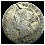 1888 Canada 5 Cents Silver LIGHTLY CIRCULATED