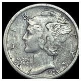 1923-S Silver Mercury Dime NEARLY  UNCIRCULATED