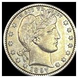 1897-O Barber Silver Quarter HIGH GRADE