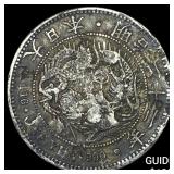 Japan Meji Period Silver 1 Yen Chopmarks NEARLY U