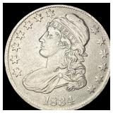 1834 Capped Bust Half Dollar NEARLY  UNCIRCULATED