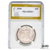 1946 Walking Liberty Half Dollar PGA MS65+