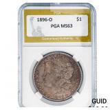 1896-O Morgan Silver Dollar PGA MS63