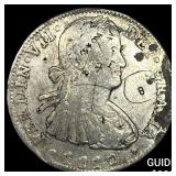 1810 Colonial Spain Silver 8 Reales Chopmarks NEAR
