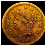 1853 Braided Hair Large Cent CLOSELY  UNCIRCULATE