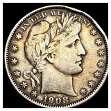 1908 Barber Silver Half Dollar HIGH GRADE