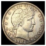 1902-O Barber Silver Quarter UNCIRCULATED