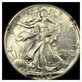 1934-S Walking Liberty Half Dollar CHOICE AU