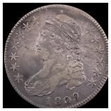 1809 Capped Bust Half Dollar LIGHTLY  CIRCULATED