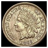 1863 Indian Head Cent CHOICE AU