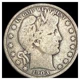 1903 Silver Half Dollar (Barber) NICELY CIRCULATED
