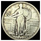 1917 Type 1 Standing Liberty Quarter LIGHTLY  CIR