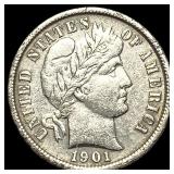 1901 Silver Barber Dime HIGH GRADE