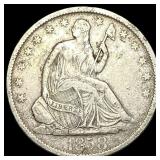 1858-O Silver Half Dollar ABOUT UNCIRCULATED
