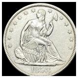 1858-O Seated Liberty Half Dollar CLOSELY  UNCIRC