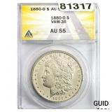 1880-O Morgan Silver Dollar ANACS AU55 VAM-38