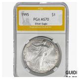 1995 American Silver Eagle PGA MS70