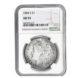 1884-S Morgan Silver Dollar NGC AU53