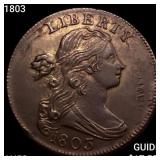 1803 Draped Bust Large Cent CHOICE AU