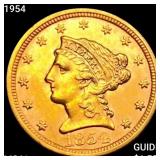 1954 $2.50 Gold Quarter Eagle UNCIRCULATED