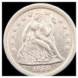 1859 Silver Seated Liberty Dime CLOSELY  UNCIRCUL