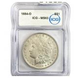 1884-O Morgan Silver Dollar ICG MS63