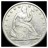 1854-O Silver Seated Liberty Half Dollar  ABOUT U