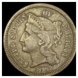 1882 Nickel Three-Cent Piece NEARLY  UNCIRCULATED