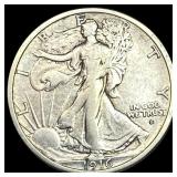 1916-D Walking Liberty Half Dollar CLOSELY  UNCIR