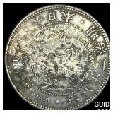 Japan Meji Period Silver 1 Yen Chopmarks NEARLY U