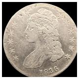 1836 Capped Bust Half Dollar ABOUT  UNCIRCULATED