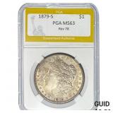 1879-S Morgan Silver Dollar PGA MS63 Rev of 78