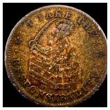 1837 Hard Times Token NEARLY UNCIRCULATED