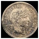 1905-S Silver Barber Dime NEARLY UNCIRCULATED