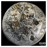 1799 Colonial Spain Silver 8 Reales Chopmarks NEAR