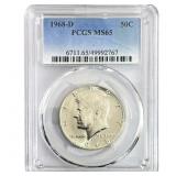 1968-D Kennedy Half Dollar PCGS MS65