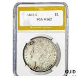 1889-S Morgan Silver Dollar PGA MS62