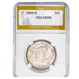 1944-D Walking Liberty Half Dollar PGA MS66
