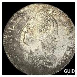 1774 Colonial France Silver Ecu  NEARLY UNCIRCULAT