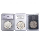 [3 Coins]1879-1885 Morgan Silver Dollar