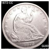 1872-CC Seated Liberty Half Dollar HIGH GRADE