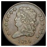 1825 Copper Half Cent NEARLY UNCIRCULATED