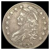 1822 Capped Bust Half Dollar ABOUT UNCIRCULATED