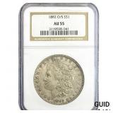 1882-O/S Morgan Silver Dollar NGC AU55