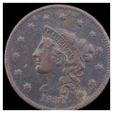 1837 Coronet Head Large Cent NEARLY  UNCIRCULATED