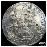 1798 Colonial Spain Silver 8 Reales Chopmarks NEAR