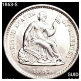 1863-S Seated Liberty Half Dime CHOICE BU