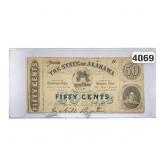 1863 50C State of Alabama Fractional Currency