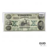 1862 $10 Virginia Treasury Note